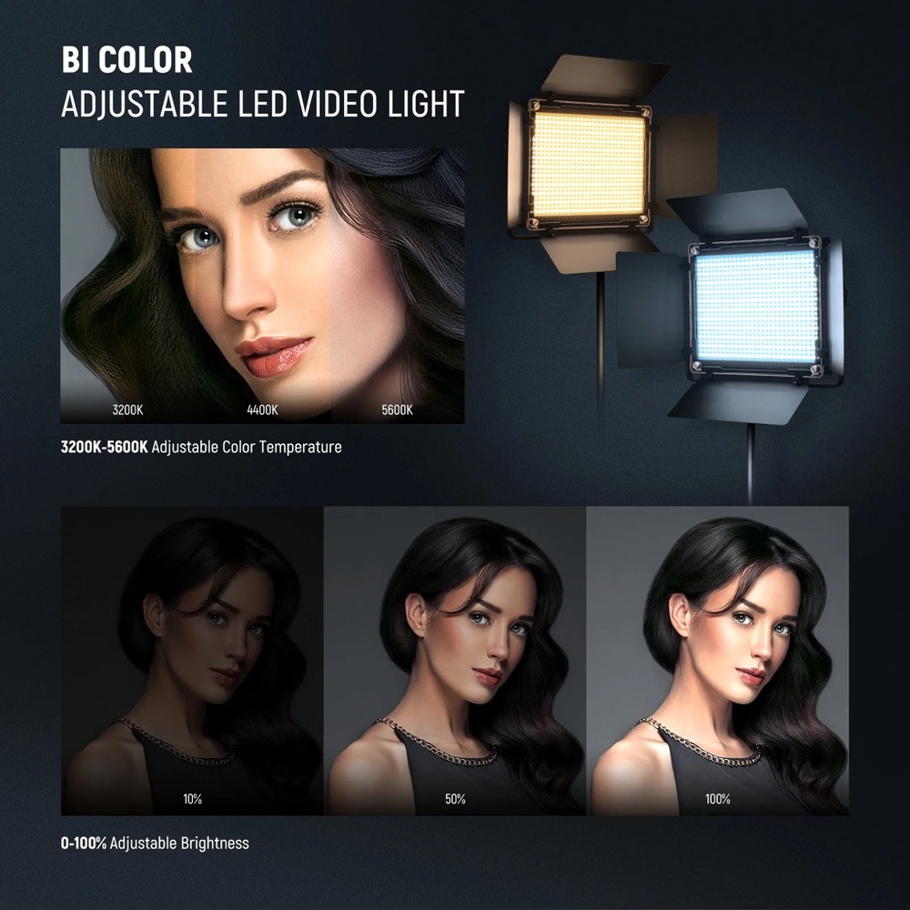 (2) NEEWER NL660 Bi-Color LED Video Light - Picture 3 of 9